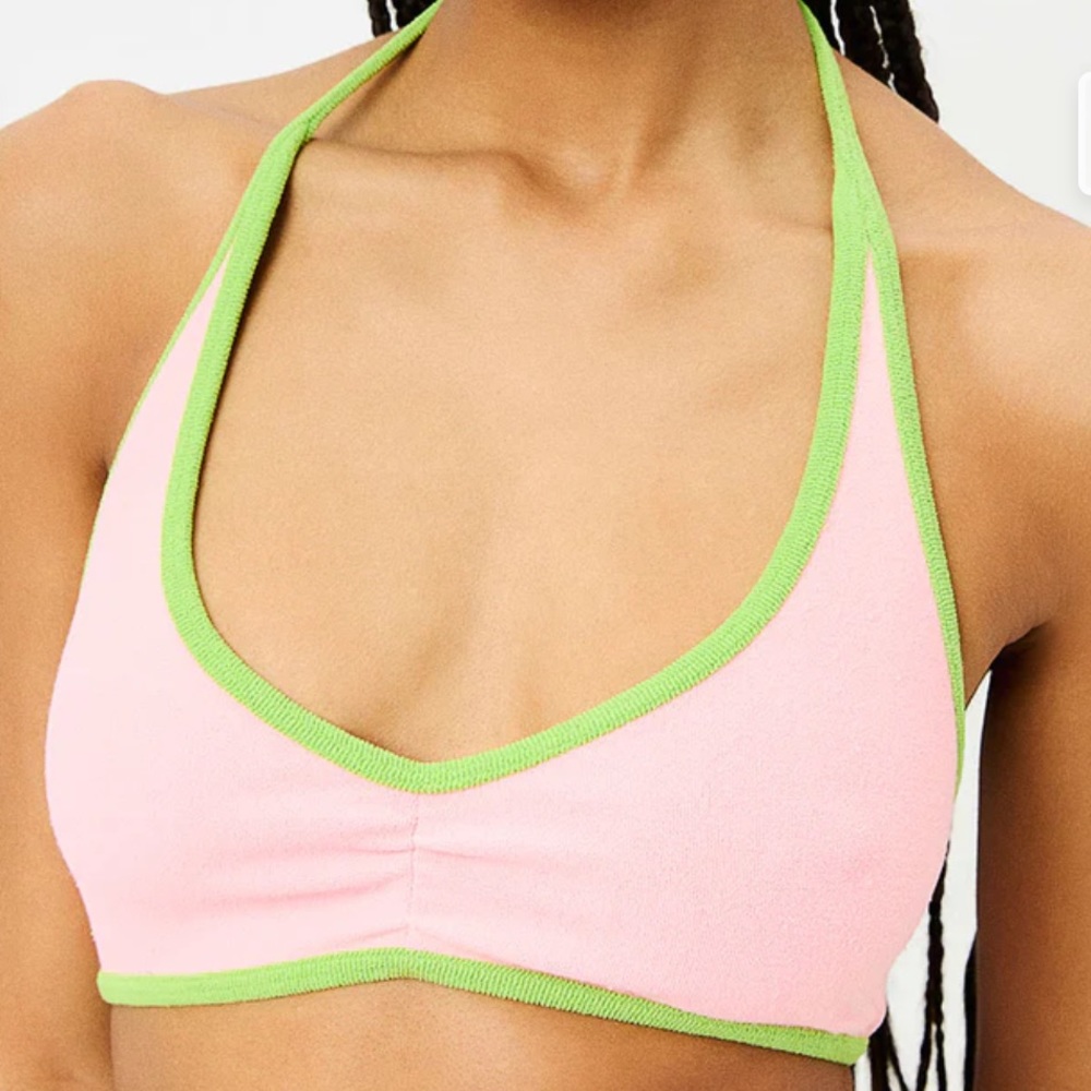 Frankie’s Bikinis Sawyer Terry Halter Bikini Top